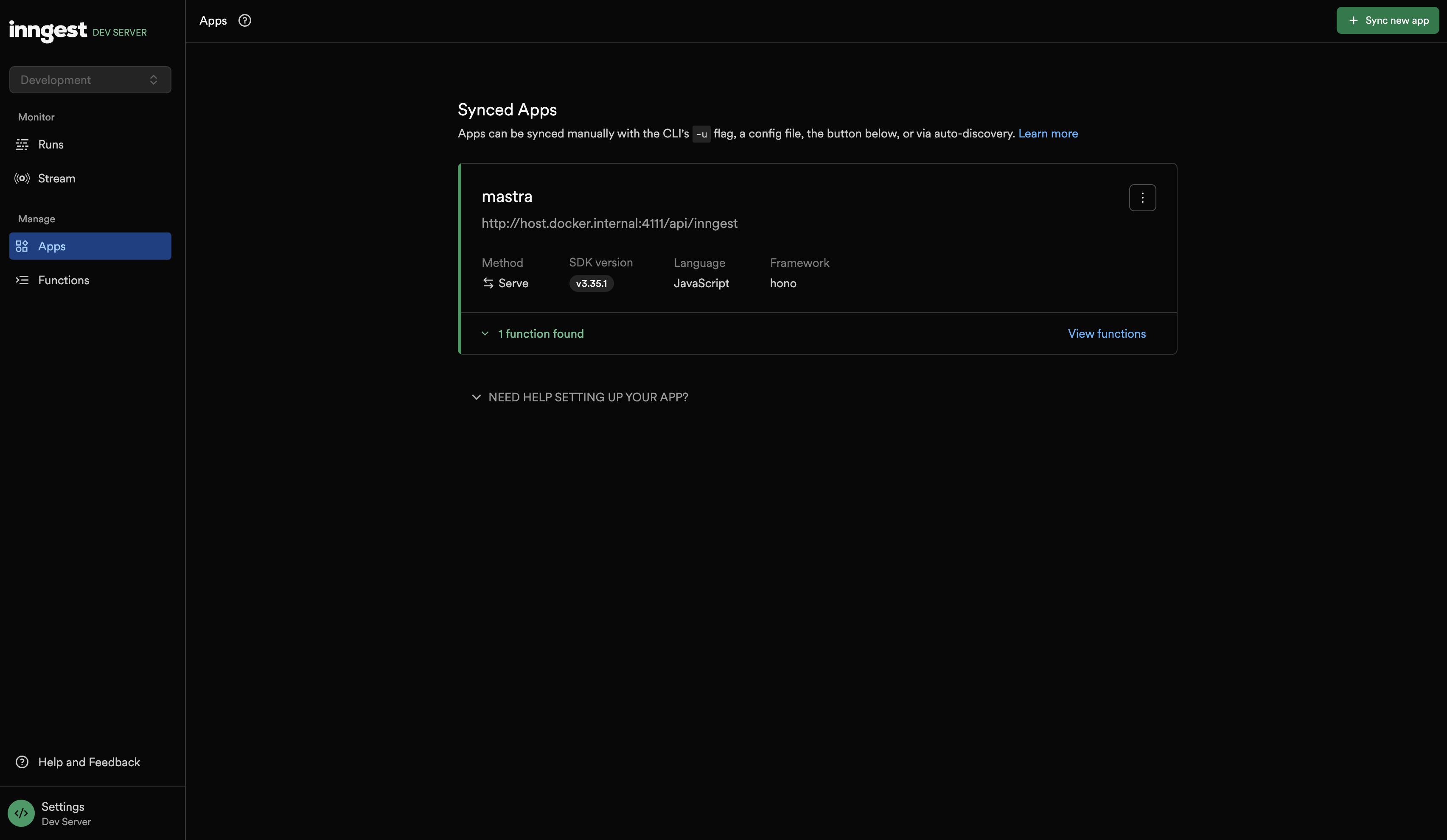 Inngest Dashboard