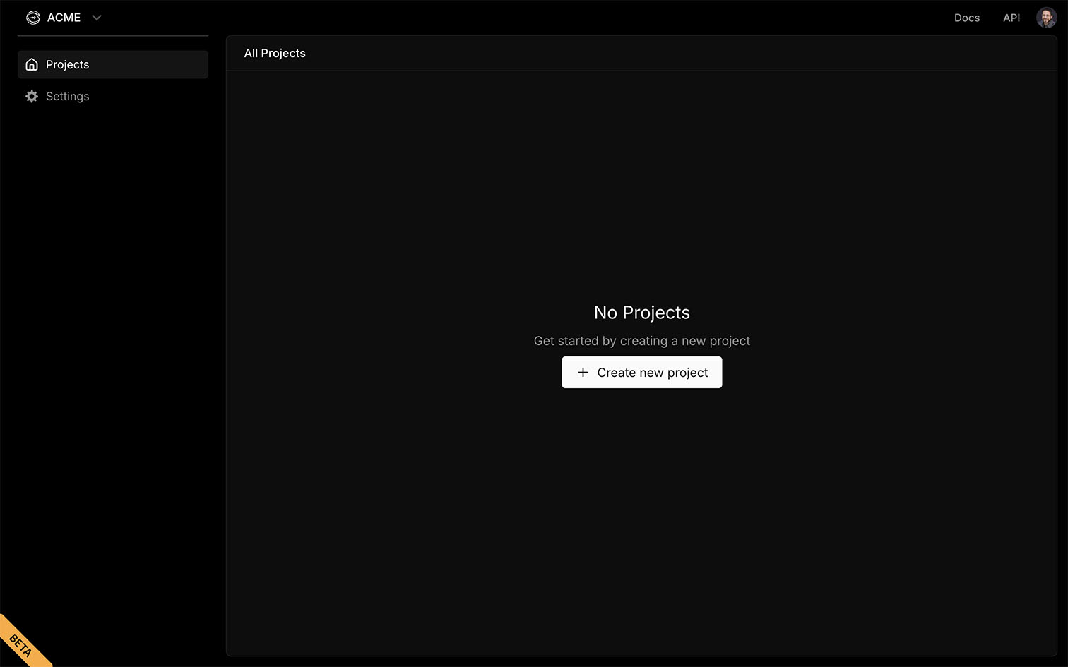 Create new project